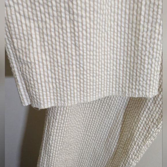 Berle Men's Flat Front Stripes Seersucker Pants, Open Hem, Size 42, New W/O Tags - Picture 5 of 9